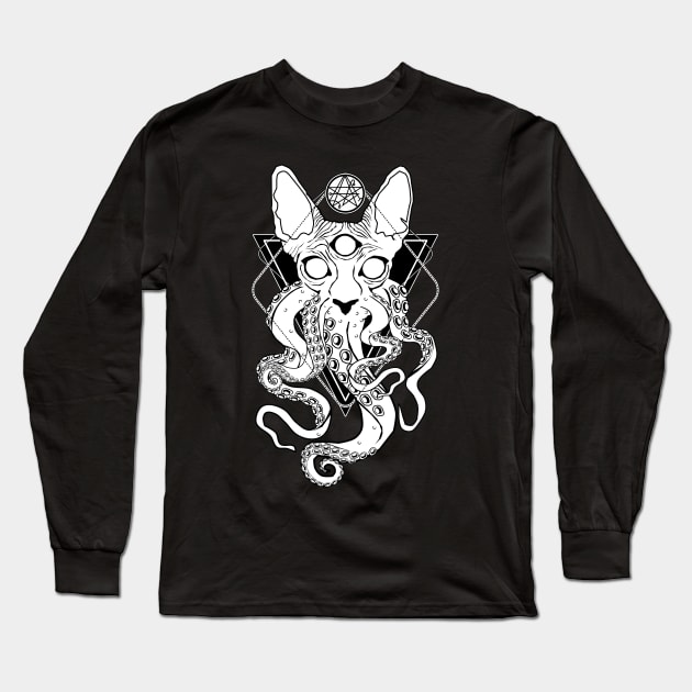 CATHULHU - the cosmic tentacle cat Long Sleeve T-Shirt by Von Kowen